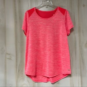 Livi NWT Neon Orange Coral Wicking Activewear Top Sz 10-12 T Shirt